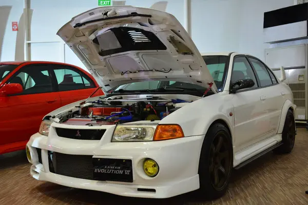 stock image MUNTINLUPA, PH - JAN 28 - Mitsubishi lancer evolution at Neo classic car show on January 28, 2024 in Muntinlupa, Philippines. Neo classic is a aftermarket car show event held in Philippines.