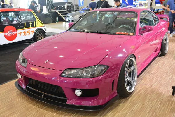 stock image MUNTINLUPA, PH - JAN 28 - Nissan silvia at Neo classic car show on January 28, 2024 in Muntinlupa, Philippines. Neo classic is a aftermarket car show event held in Philippines.