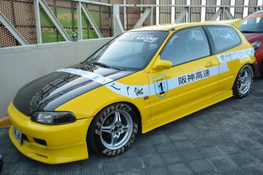 PARANAQUE, PH-3 - Honda civic at Legit Manila 1620 car meet on 3 Şubat 2024, Paranaque, Filipinler. Legit Manila 1620, Filipinler 'de düzenlenen bir otomobil yarışması..