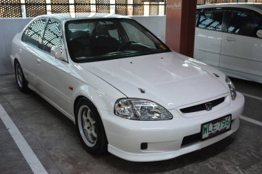 PARANAQUE, PH-3 - Honda civic at Legit Manila 1620 car meet on 3 Şubat 2024, Paranaque, Filipinler. Legit Manila 1620, Filipinler 'de düzenlenen bir otomobil yarışması..