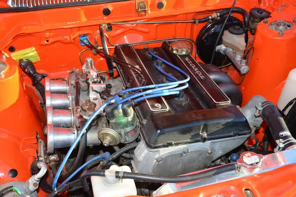 stock image PARANAQUE, PH - FEB 3 - Toyota corolla levin engine at Legit Manila 1620 car meet on February 3, 2024 in Paranaque, Philippines. Legit Manila 1620 is a car meet event held in Philippines.