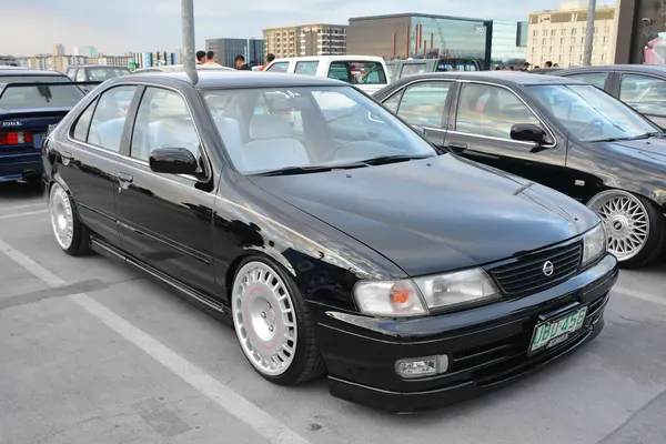 Stock image PARANAQUE, PH - FEB 18 - Nissan sentra at Slow down Sunday car meet on February 18, 2024 in Paranaque, Philippines. Slow down sunday is a car meet event held in Philippines.