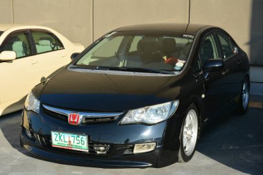 PARANAQUE, PH - MAR 3 - Honda Civic in media mix car meet at 3 Mart 2024, Paranaque, Filipinler. Medya karışımı, Filipinler 'de düzenlenen bir otomobil yarışması..