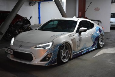 PARANAQUE, PH - MAR 3 - Toyota 86 3 Mart 2024 tarihinde Paranaque, Filipinler 'de bir araya geldi. Medya karışımı, Filipinler 'de düzenlenen bir otomobil yarışması..