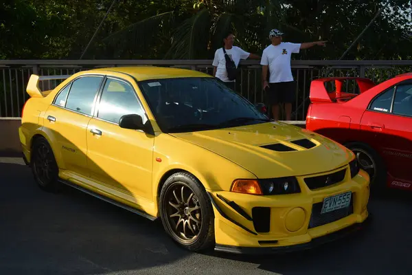 stock image PASIG, PH - APR. 21 - Mitsubishi lancer evolution at car meet with Angie King on April 21, 2024 in Pasig, Philippines. Angie King is a car enthusiast and held a car meet event in Philippines.