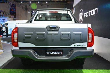 PASAY, PH - APR. 7 - Foton thunder ev at Manila International Auto Show on April 7, 2024 in Pasay, Philippines. Manila International Auto Show is a annual car show held in Philippines. clipart