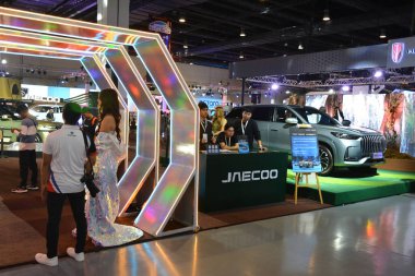 PASAY, PH - APR. 7 - Manila Uluslararası Otomobil Fuarı 'nda Jaecoo standı 7 Nisan 2024 tarihinde Pasay, Filipinler' de. Manila International Auto Show, Filipinler 'de düzenlenen yıllık otomobil fuarıdır..