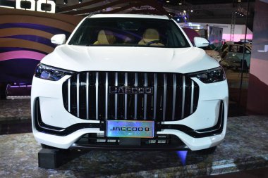 PASAY, PH - APR. 7 - Jaecoo 8 Manila Uluslararası Otomobil Fuarı 7 Nisan 2024 tarihinde Pasay, Filipinler 'de. Manila International Auto Show, Filipinler 'de düzenlenen yıllık otomobil fuarıdır..