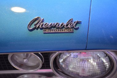 PASAY, PH - APR. 7 - Manila Uluslararası Otomobil Fuarı 'nda Chevrolet Camaro 7 Nisan 2024 tarihinde Pasay, Filipinler' de. Manila International Auto Show, Filipinler 'de düzenlenen yıllık otomobil fuarıdır..