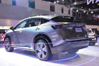 Pasay, PH-6 - Nissan ariya Manila Uluslararası Otomobil Fuarı 'nda 6 Nisan 2024 tarihinde Pasay, Filipinler' de. Manila International Auto Show, Filipinler 'de her yıl düzenlenen bir otomobil fuarıdır..