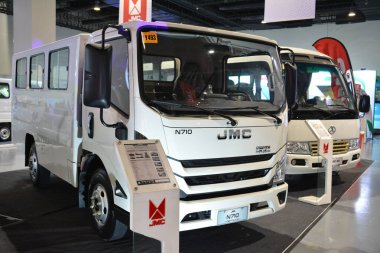 20 Temmuz 2024 'te Filipin ticari araç fuarında 20 Temmuz 2024' te Pasay, Filipinler 'de Jmc n710. Filipin ticari araç fuarı Filipinler 'de yıllık bir kamyon fuarıdır..