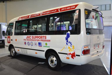 PASAY, PH - JULY 20 - Jmc co star n6 at Philippine commercial vehicle show on July 20, 2024 in Pasay, Philippines. Philippine commercial vehicle show is a annual truck show in Philippines. clipart