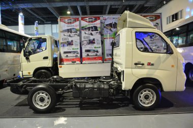 PASAY, PH - JULY 20 - Forland c18 at Philippine commercial vehicle show on July 20, 2024 in Pasay, Philippines. Philippine commercial vehicle show is a annual truck show in Philippines.