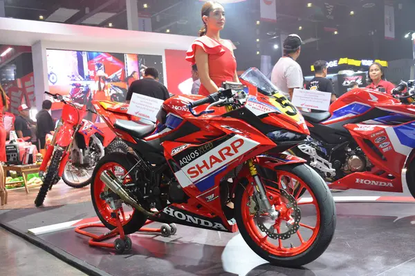 stock image PASAY, PH - MAR 24 - Honda cbr 150r at Inside Racing Bike Fest and Trade Show on March 24, 2024 in Pasay, Philippines. Inside racing is a annual motorcycle show event held in Philippines.