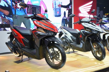 Pasay, PH - MAR 24 - Honda 24 Mart 2024 'te Pasay, Filipinler' deki Inside Racing Bike Fest and Trade Show 'a tıkladı. İçerideki yarış, Filipinler 'de her yıl düzenlenen bir motosiklet gösterisi..