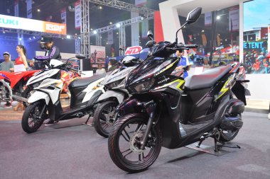 Pasay, PH - MAR 24 - Honda 24 Mart 2024 'te Pasay, Filipinler' deki Inside Racing Bike Fest and Trade Show 'a tıkladı. İçerideki yarış, Filipinler 'de her yıl düzenlenen bir motosiklet gösterisi..