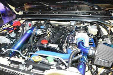 PASIG, PH - 31 AUG - Suzuki Jimny motoru 31 Ağustos 2024 tarihinde Pasig, Filipinler 'de Street Show Garajı' nda. Sokak gösterisi garajı, Filipinler 'de düzenlenen bir otomobil fuarıdır..