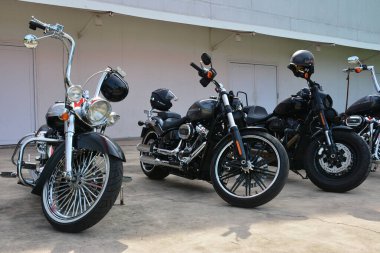 MUNTINLUPA, PH - SEPT 8 - Harley Davidson motosikleti 8 Eylül 2024 tarihinde Moto Heritage, Filipinler 'de. Moto Heritage, Filipinler 'de düzenlenen bir motosiklet etkinliği..