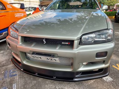 Pasay, PH-NOV 9 - PMX veya Filipin motor sporları fuarında Nissan silueti 9 Kasım 2024 tarihinde Pasay, Filipinler 'de. PMX, Filipinler 'de düzenlenen yıllık bir yarış arabası etkinliğidir..