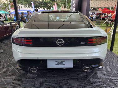 PASAY, PH - NOV 9 - Nissan fairlady z at PMX or Philippine motorsport expo on November 9, 2024 in Pasay, Philippines. PMX is a annual racing car event held in Philippines. clipart