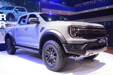 Pasay, PH - OCT 27 - PIMS veya Filipin Uluslararası Otomobil Fuarı 'nda Ford Ranger raptor 27 Ekim 2024, Pasay, Filipinler. PIMS, Filipinler 'de her iki yılda bir düzenlenen bir otomobil etkinliğidir..