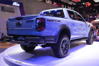 Pasay, PH - OCT 27 - PIMS veya Filipin Uluslararası Otomobil Fuarı 'nda Ford Ranger raptor 27 Ekim 2024, Pasay, Filipinler. PIMS, Filipinler 'de her iki yılda bir düzenlenen bir otomobil etkinliğidir..