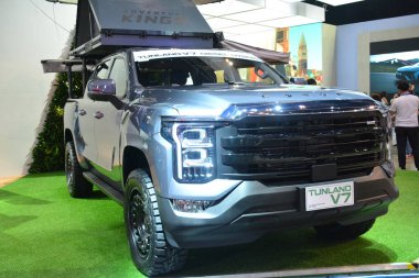 Pasay, PH - OCT 27 - PIMS veya Filipin Uluslararası Otomobil Fuarı 'nda Foton tunland v7, 27 Ekim 2024, Pasay, Filipinler. PIMS, Filipinler 'de her iki yılda bir düzenlenen bir otomobil etkinliğidir..