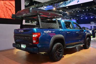 Pasay, PH - OCT 27 - PIMS veya Filipin Uluslararası Otomobil Fuarı 'nda Foton tunland v9, 27 Ekim 2024, Pasay, Filipinler. PIMS, Filipinler 'de her iki yılda bir düzenlenen bir otomobil etkinliğidir..