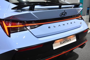 Pasay, PH - OCT 27 - PIMS veya Filipin Uluslararası Otomobil Fuarı 'nda Hyundai elantra n, 27 Ekim 2024, Pasay, Filipinler. PIMS, Filipinler 'de her iki yılda bir düzenlenen bir otomobil etkinliğidir..