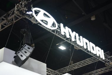 Pasay, PH-OCT 27 - Filipin Uluslararası Otomobil Fuarı 'nda Hyundai standı 27 Ekim 2024, Pasay, Filipinler. PIMS, Filipinler 'de her iki yılda bir düzenlenen bir otomobil etkinliğidir..