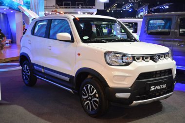 Pasay, PH - OCT 27 - PIMS veya Filipin Uluslararası Otomobil Fuarı 'nda Suzuki spresso 27 Ekim 2024 tarihinde Pasay, Filipinler' de. PIMS, Filipinler 'de her iki yılda bir düzenlenen bir otomobil etkinliğidir..