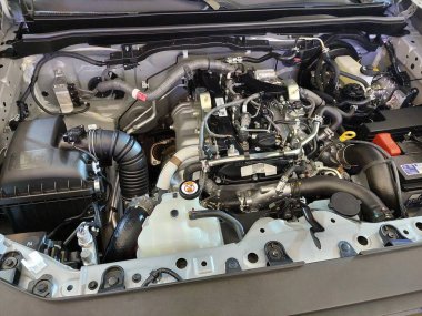 Pasay, PH-DEC 7 - Toyota tamaraw motor görüntüleme 7 Aralık 2024, Pasay, Filipinler. Toyota Aichi, Japonya 'da bir Japon otomotiv üreticisi..