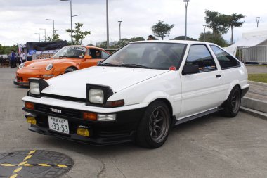 PASIG, PH - NOV 23 - Toyota trueno ae86 DBTK Auto Salon 23 Kasım 2024 tarihinde Pasig, Filipinler. 