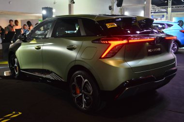 Pasay, PH - OCT 26 - Filipin Elektrikli Araç Zirvesi 'nde MG 4 xpower 26 Ekim 2024 Pasay, Filipinler. Filipin Elektrikli Araç Zirvesi, Filipinler 'de her yıl düzenlenen bir otomobil etkinliğidir..