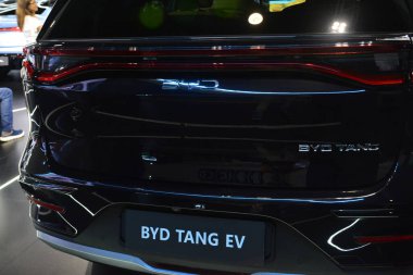 Pasay, PH - OCT 26 - Byd tang ev Filipin Elektrik Araç Zirvesi 'nde 26 Ekim 2024 Pasay, Filipinler. Filipin Elektrikli Araç Zirvesi, Filipinler 'de her yıl düzenlenen bir otomobil etkinliğidir..