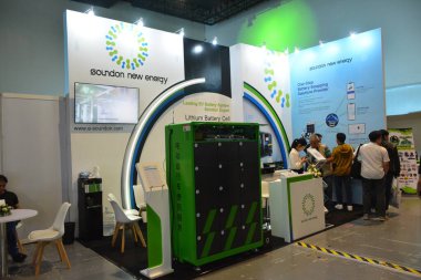 Pasay, PH - OCT 26 - Filipin Elektrik Araç Zirvesi 'nde Soundon standı, 26 Ekim 2024 Pasay, Filipinler. Filipin Elektrikli Araç Zirvesi, Filipinler 'de her yıl düzenlenen bir otomobil etkinliğidir..