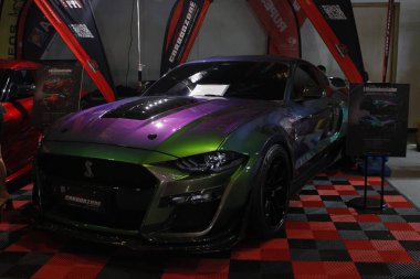 Pasay, PH-16 - Ford Mustang, 16 Kasım 2024 tarihinde Pasay, Filipinler 'de Manila Oto Salonu' nda. Manila Auto Salon, Filipinler 'de düzenlenen bir pazar sonrası araba fuarıdır..