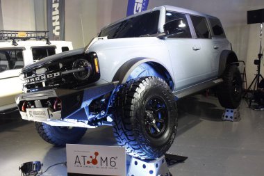 PAsay, PH - NOV 16 - Ford Bronco Manila Auto Salon 'da 16 Kasım 2024 tarihinde Pasay, Filipinler' de. Manila Auto Salon, Filipinler 'de düzenlenen bir pazar sonrası araba fuarıdır..