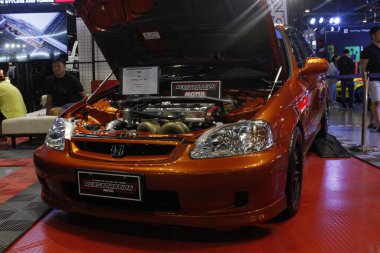 Pasay, PH-16 - Honda Civic Manila Auto Salon 'da 16 Kasım 2024 Pasay, Filipinler. Manila Auto Salon, Filipinler 'de düzenlenen bir pazar sonrası araba fuarıdır..