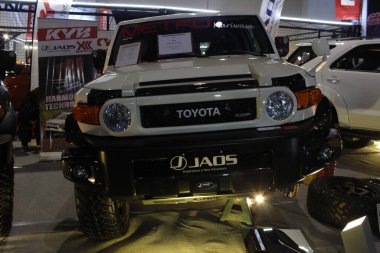 PASAY, PH - NOV 16 - Toyota fj cruiser at Manila Auto Salon on November 16, 2024 in Pasay, Philippines. Manila Auto Salon is a aftermarket car show held in Philippines. clipart