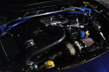 Pasay, PH - NOV 16 - Toyota gr 86 motor 16 Kasım 2024 tarihinde Pasay, Filipinler 'de Manila Oto Salon' da. Manila Auto Salon, Filipinler 'de düzenlenen bir pazar sonrası araba fuarıdır..