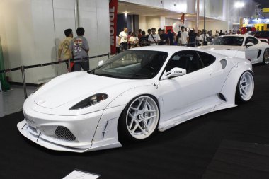 PASAY, PH - NOV 16 - Ferrari f430 at Manila Auto Salon on November 16, 2024 in Pasay, Philippines. Manila Auto Salon is a aftermarket car show held in Philippines. clipart