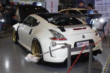 Pasay, PH-16 - Nissan 370 z Manila Otomobil Salonu 16 Kasım 2024 tarihinde Pasay, Filipinler 'de. Manila Auto Salon, Filipinler 'de düzenlenen bir pazar sonrası araba fuarıdır..