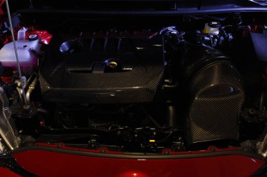 Pasay, PH - NOV 16 - Toyota yaris gr motor 16 Kasım 2024 tarihinde Pasay, Filipinler 'de Manila Oto Salon. Manila Auto Salon, Filipinler 'de düzenlenen bir pazar sonrası araba fuarıdır..