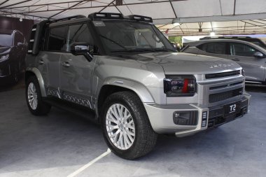 PAsay, PH - NOV 16 - 16 Kasım 2024 tarihinde Oto Focus test sürüşünde Jetour t2 terminatörü, Pasay, Filipinler. Auto Focus, Filipinler 'de düzenlenen bir otomobil test sürüşü etkinliğidir..