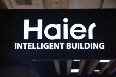 Pasay, PH-9 - Philconstruct Expo 'da 9 Kasım 2024 tarihinde, Pasay, Filipinler' de Haier tabelası. Philconstruct, Filipinler 'de her yıl düzenlenen bir inşaat sergisidir..