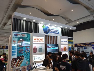 Pasay, PH-NOV 9 - 9 Kasım 2024 'te Filipinler' deki Philconstruct Expo 'da termo mühendislik destek kabini. Philconstruct, Filipinler 'de her yıl düzenlenen bir inşaat sergisidir..