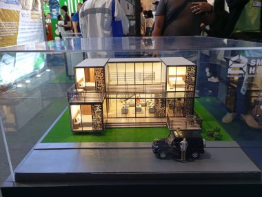 Pasay, PH-NOV 9 - 9 Kasım 2024 'te Filipinler' deki Philconstruct Expo 'da akıllı ev modeli. Philconstruct, Filipinler 'de her yıl düzenlenen bir inşaat sergisidir..