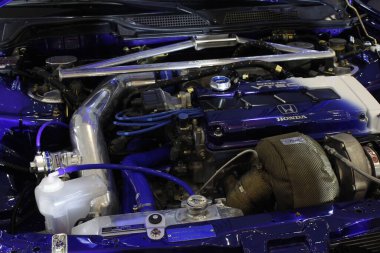 MUNTINLUPA, PH - JAN 28 - Honda integra tip r motor 19 Ocak 2025 tarihinde Muntinlupa, Filipinler 'de Neo klasik araba fuarında. Neo Classic, Filipinler 'de düzenlenen bir pazar sonrası araba fuarıdır..