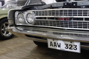 MUNTINLUPA, PH - JAN 28 - Ford torino 19 Ocak 2025 tarihinde Muntinlupa, Filipinler 'de Neo klasik araba fuarında. Neo Classic, Filipinler 'de düzenlenen bir pazar sonrası araba fuarıdır..